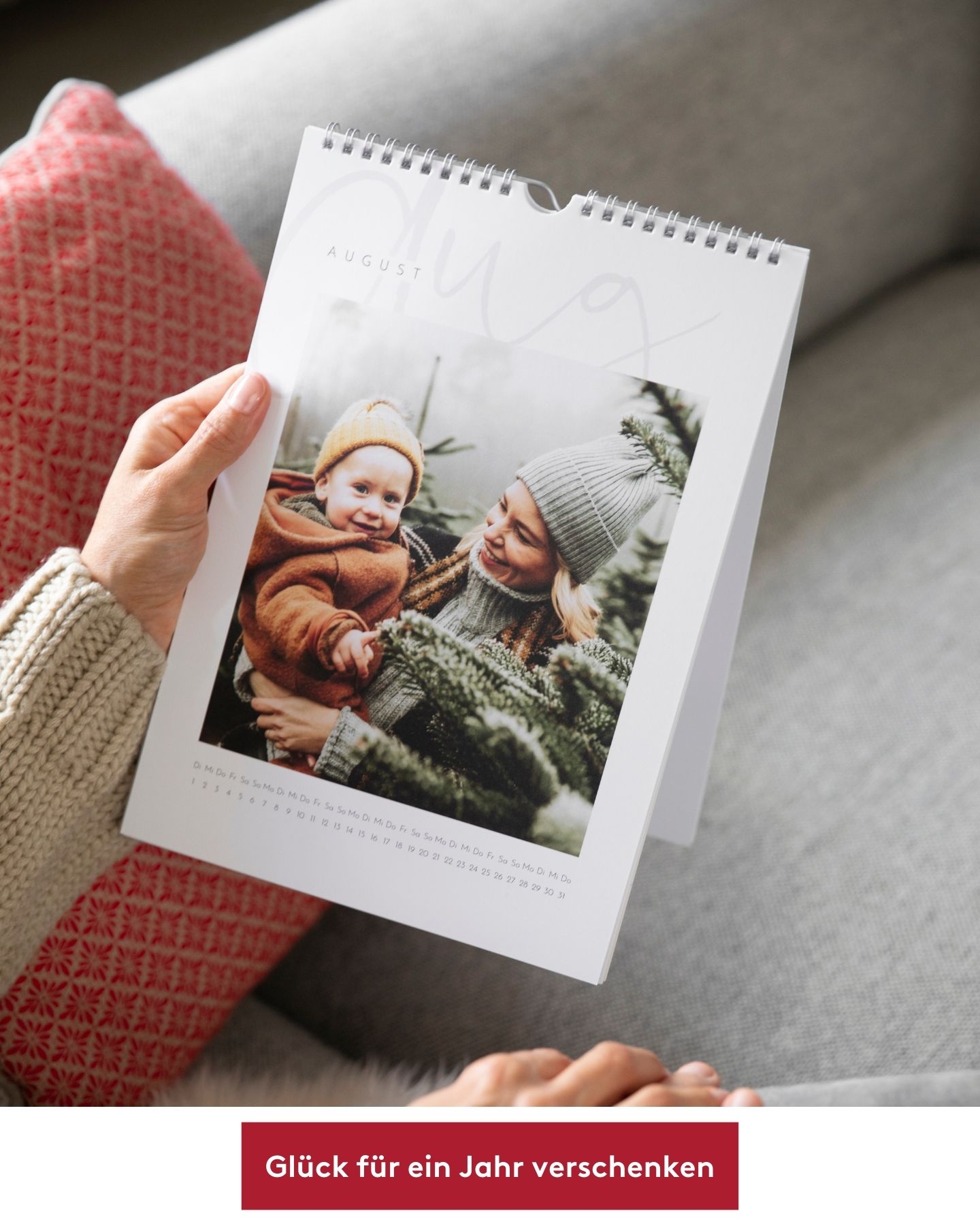 Kalender wird an Weihnachten verschenkt.