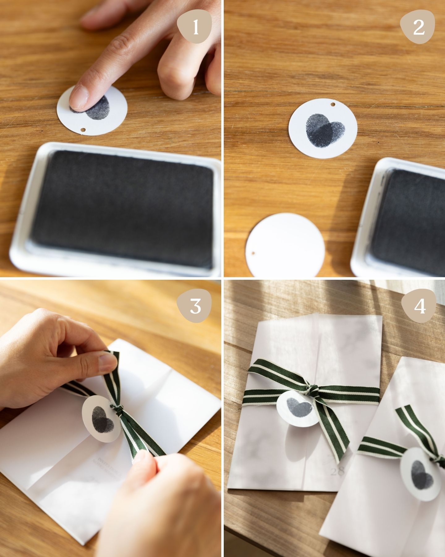 DIY-Anleitung für eine Hochzeitseinladung mit Fingerprint-Tag